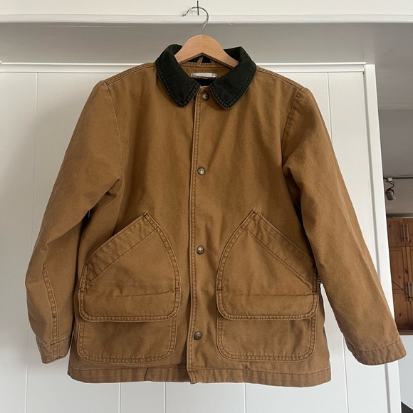 L.L. Bean Jackets & Blazers - L.L. Bean Brown Canvas Field Jacket with Dark Collar